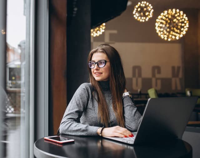 Freelancer working